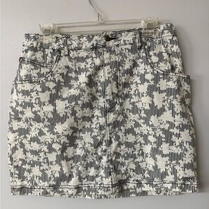 BDG Navy and White Mini Skirt